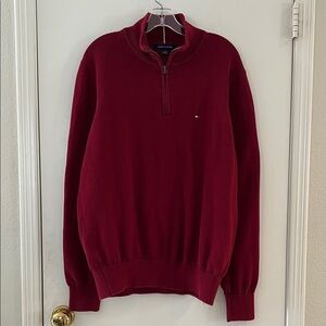 Tommy Hilfiger Men’s 3/4 Zip Pullover Sweater 100% Cotton